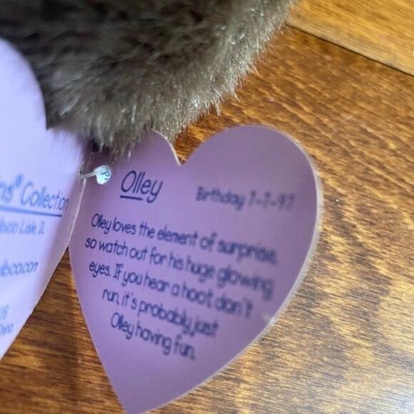 SWIBCO Puffkins Vintage 1990s "Olley" Owl Plush - Picture 4 of 4